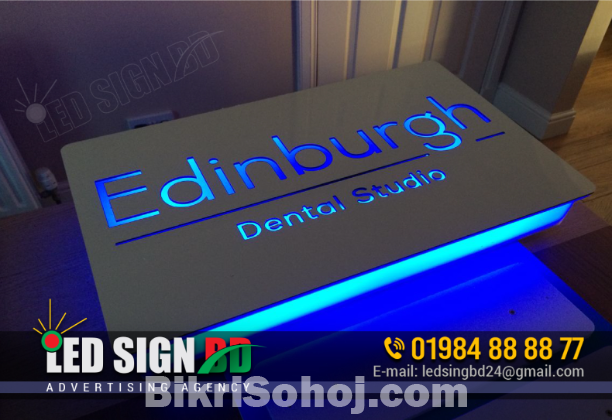 Acrylic Aluminum(Board) Front Lit Aluminum LED Sign Board